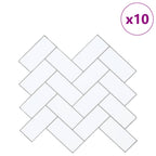 vidaXL Fischgrätenfliese 10 pcs Weiß Grau 30 x 30 cm