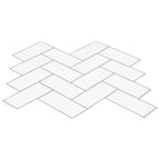 vidaXL Fischgrätenfliese 20 pcs Weiß Grau 30 x 30 cm
