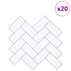 vidaXL Fischgrätenfliese 20 pcs Weiß Grau 30 x 30 cm