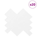 vidaXL Fischgrätenfliese 20 pcs Weiß 30 x 30 cm Polyurethan und PET