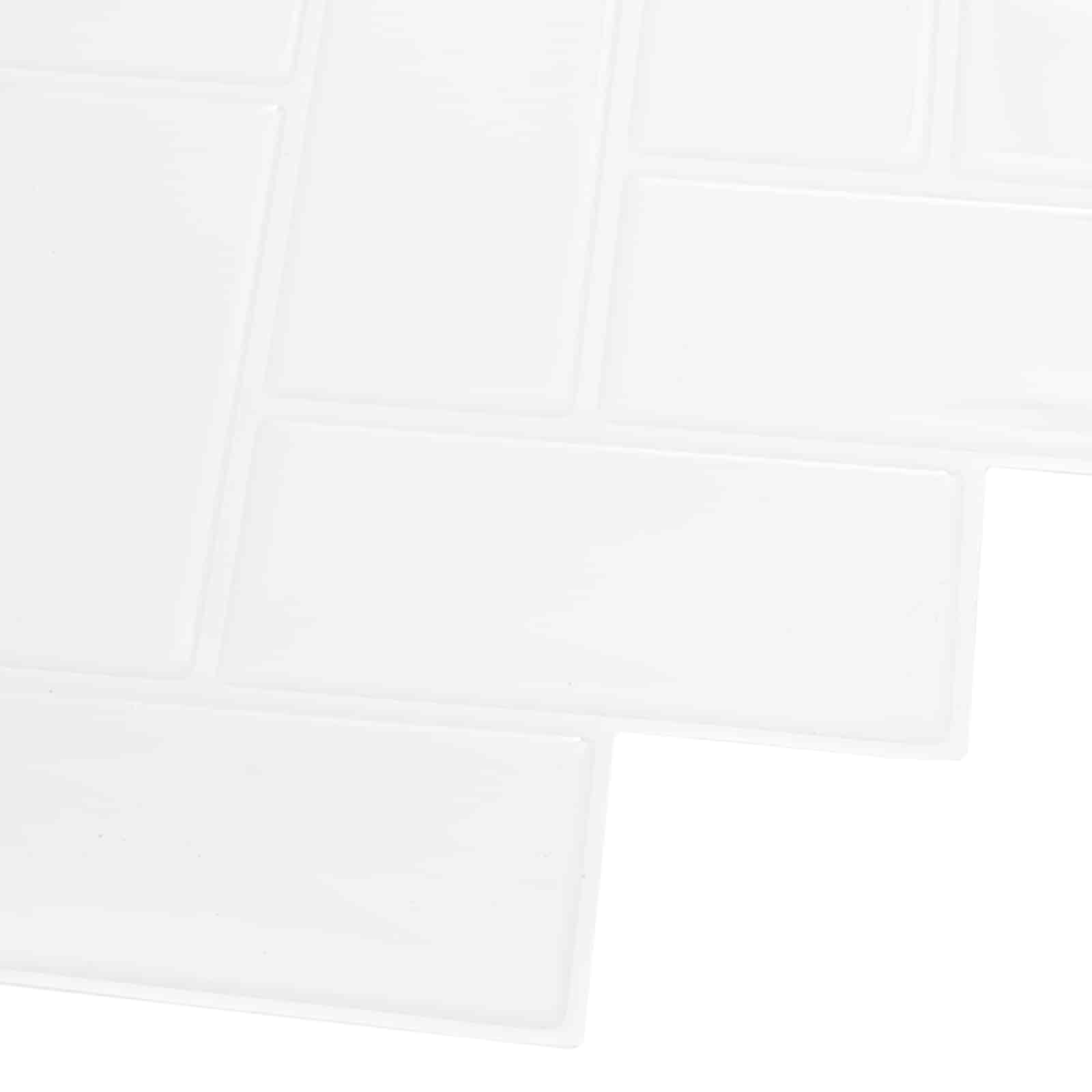 vidaXL Fischgrätenfliese 50 pcs Weiß 30 x 30 cm Polyurethan und PET
