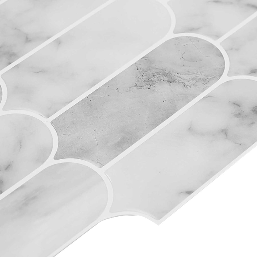 vidaXL Federfliese 10 pcs Grau Marmor 30 x 30 cm Polyurethan und PET