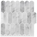 vidaXL Federfliese 10 pcs Grau Marmor 30 x 30 cm Polyurethan und PET
