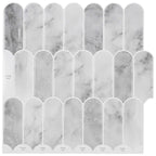 vidaXL Federfliese 10 pcs Grau Marmor 30 x 30 cm Polyurethan und PET
