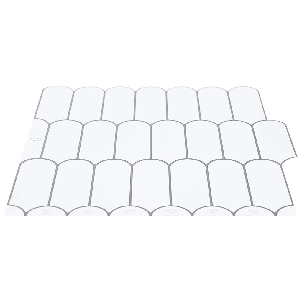 vidaXL Federfliese 20 pcs Weiß Grau 30 x 30 cm Polyurethan und PET