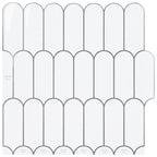 vidaXL Federfliese 20 pcs Weiß Grau 30 x 30 cm Polyurethan und PET