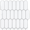 vidaXL Federfliese 50 pcs Weiß Grau 30 x 30 cm Polyurethan und PET
