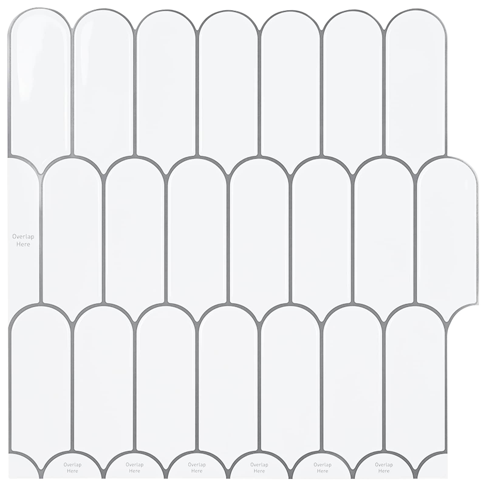 vidaXL Federfliese 50 pcs Weiß Grau 30 x 30 cm Polyurethan und PET