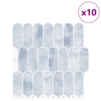 vidaXL Federfliese 10 pcs Himmelblau 30 x 30 cm Polyurethan und PET