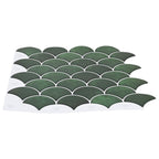 vidaXL Fischschuppen Fliese 10 pcs Dunkelgrün 30 x 30 cm