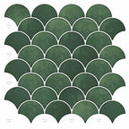vidaXL Fischschuppen Fliese 10 pcs Dunkelgrün 30 x 30 cm