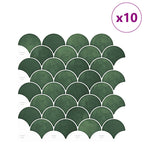 vidaXL Fischschuppen Fliese 10 pcs Dunkelgrün 30 x 30 cm