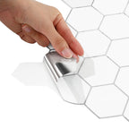vidaXL Sechseckige Fliese 10 pcs Weiß Grau 30 x 30 cm