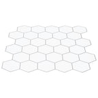 vidaXL Sechseckige Fliese 10 pcs Weiß Grau 30 x 30 cm