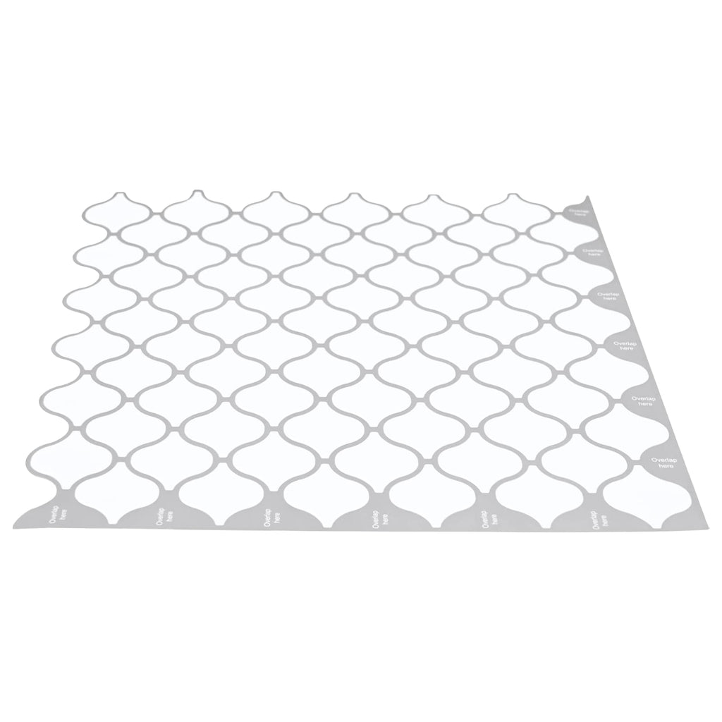 vidaXL Lanturn Fliese 10 pcs Weiß 27 x 27 cm Polyurethan und PET