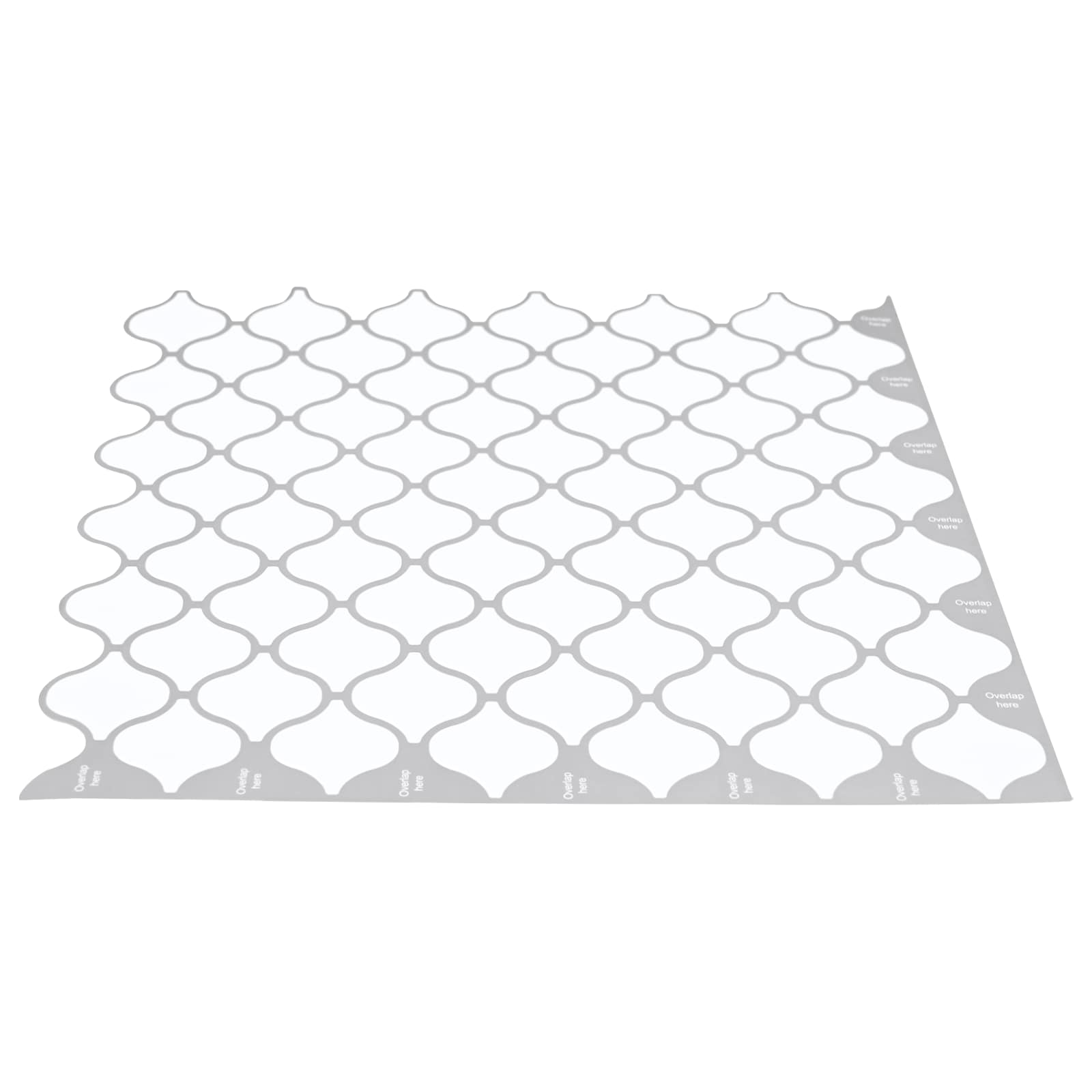 vidaXL Lanturn Fliese 10 pcs Weiß 27 x 27 cm Polyurethan und PET