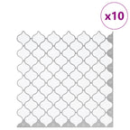 vidaXL Lanturn Fliese 10 pcs Weiß 27 x 27 cm Polyurethan und PET