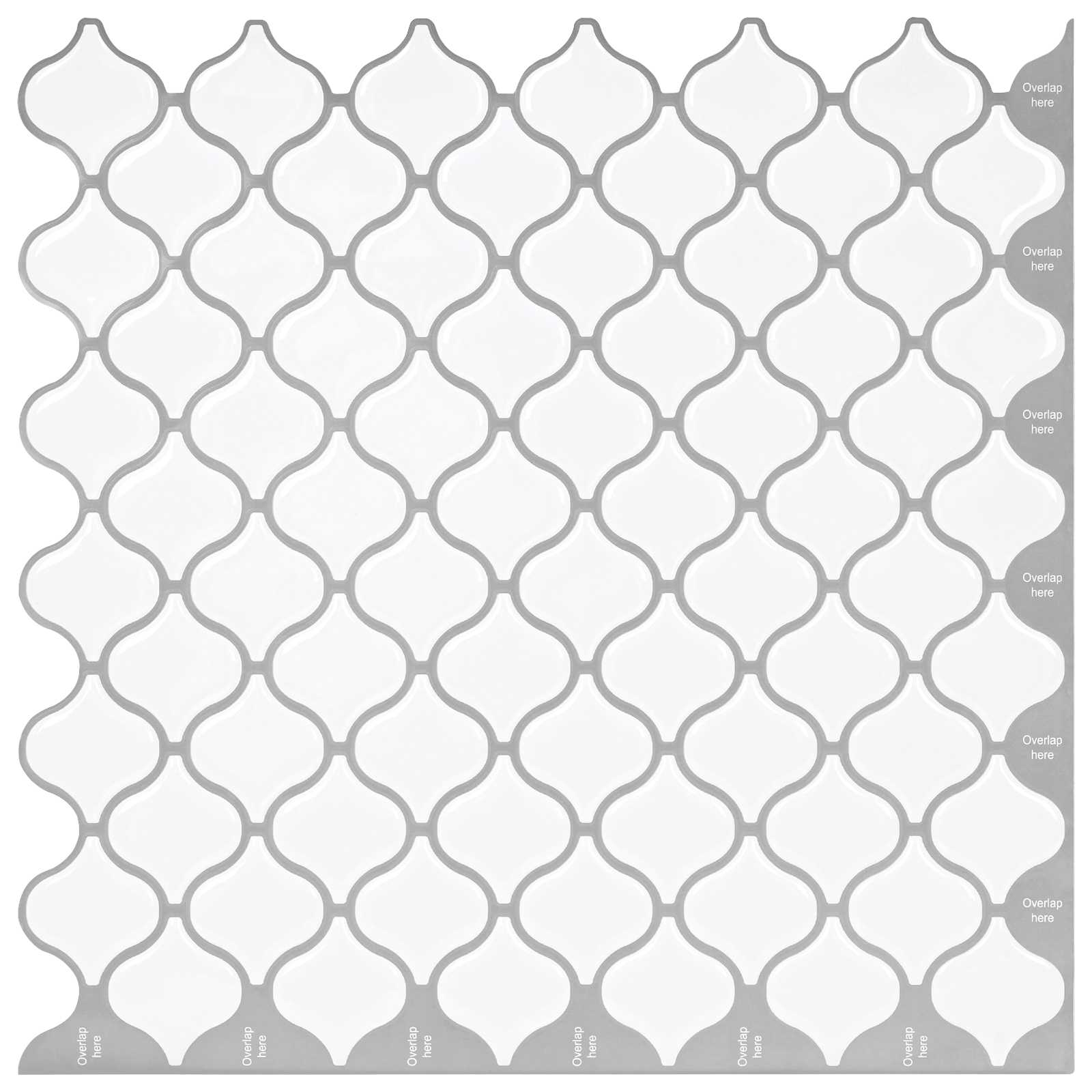 vidaXL Lanturn Fliese 50 pcs Weiß 27 x 27 cm Polyurethan und PET