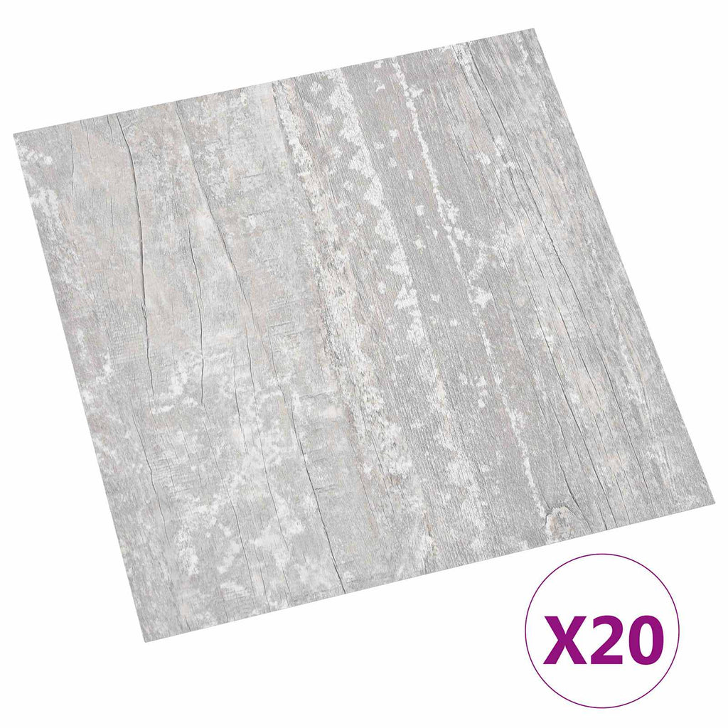 vidaXL Selbstklebende Bodenplanken 30,5 x 30,5 cm 20 pcs PVC Grau