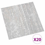 vidaXL Selbstklebende Bodenplanken 30,5 x 30,5 cm 20 pcs PVC Grau