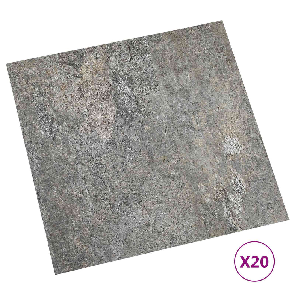 vidaXL Selbstklebende Bodenplanken 30,5 x 30,5 cm 20 pcs PVC Steine
