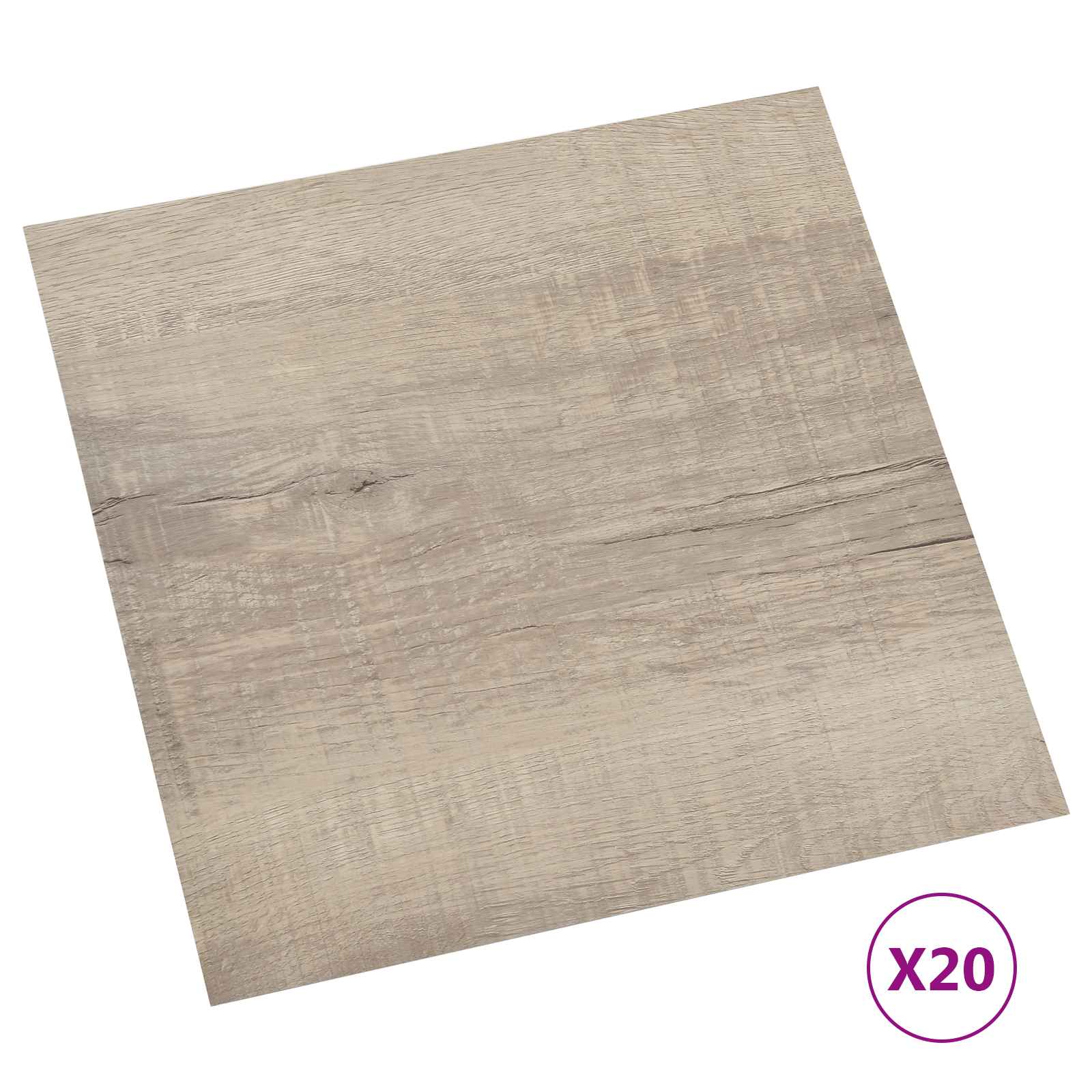 vidaXL Selbstklebende Bodenplanken 30,5 x 30,5 cm 20 pcs PVC Altholz