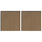 vidaXL Wandpaneele 2 pcs Natur 60,5 x 60 cm