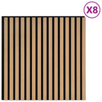 vidaXL Wandpaneele 8 pcs Natur 60,5 x 60 cm