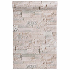 vidaXL 3D Stein Tapete Beige 10 x 0,53 m Vliesstoff