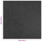 vidaXL Sturzschutzfliesen 6 pcs Schwarz 50 x 50 cm Gummi