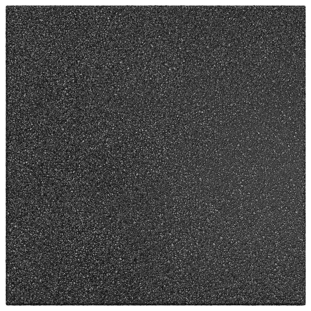 vidaXL Sturzschutzfliesen 6 pcs Schwarz 50 x 50 cm Gummi