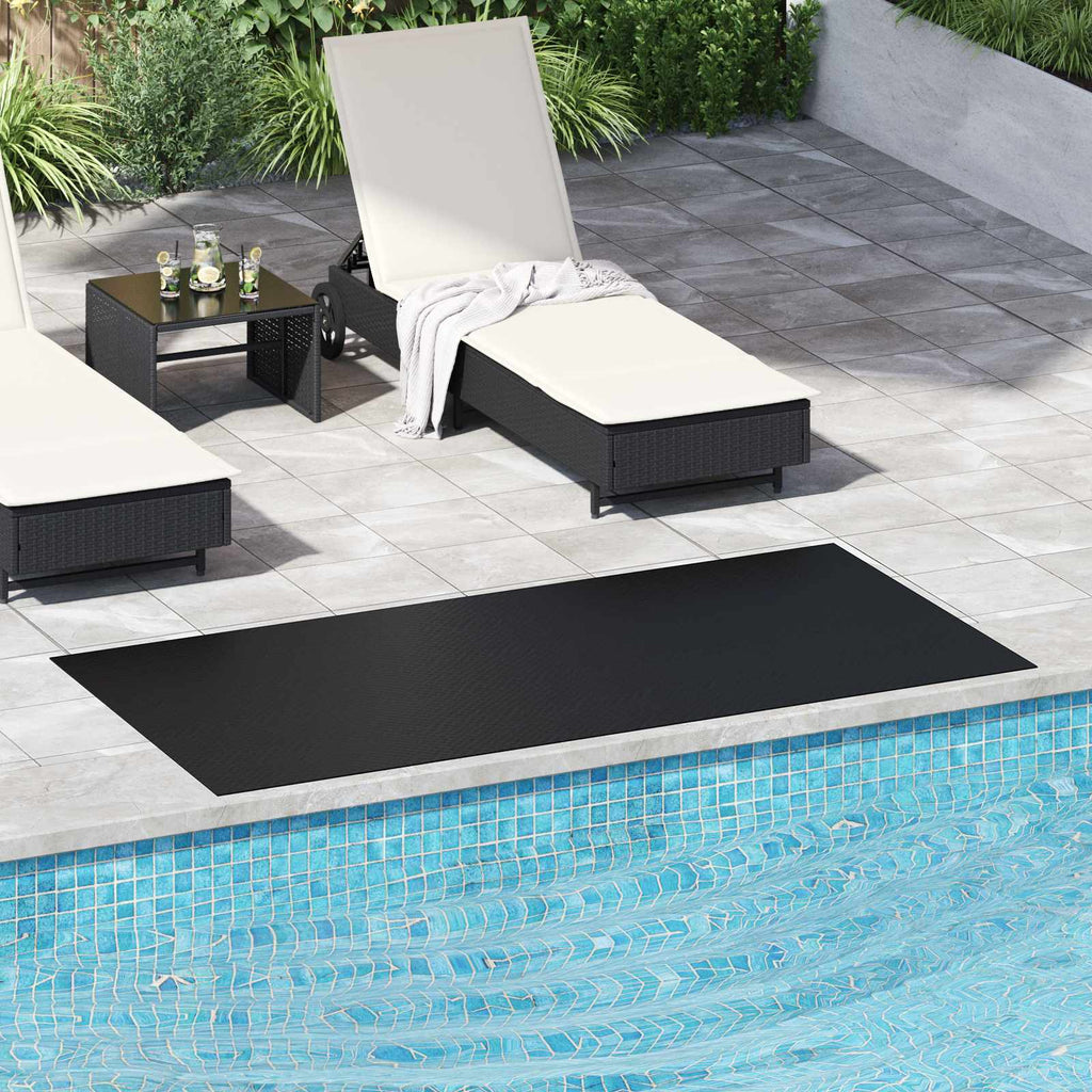 vidaXL Bodenbelag Schwarz 1 x 2 m Gummi