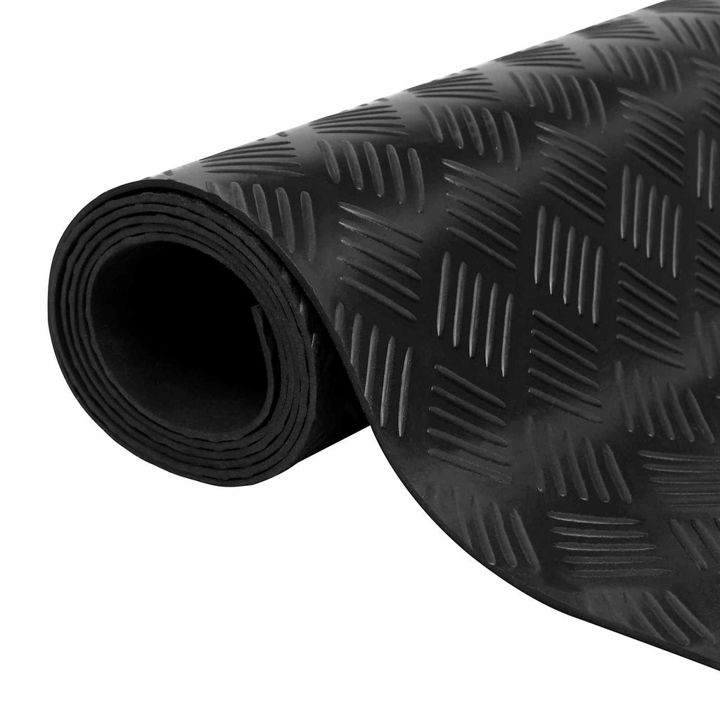 vidaXL Bodenbelag Schwarz 1 x 2 m Gummi