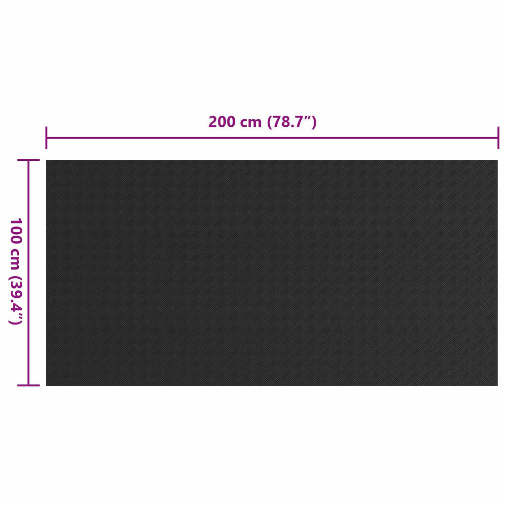vidaXL Bodenbelag Schwarz 1 x 2 m Gummi