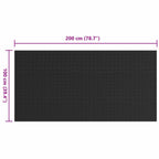 vidaXL Bodenbelag Schwarz 1 x 2 m Gummi