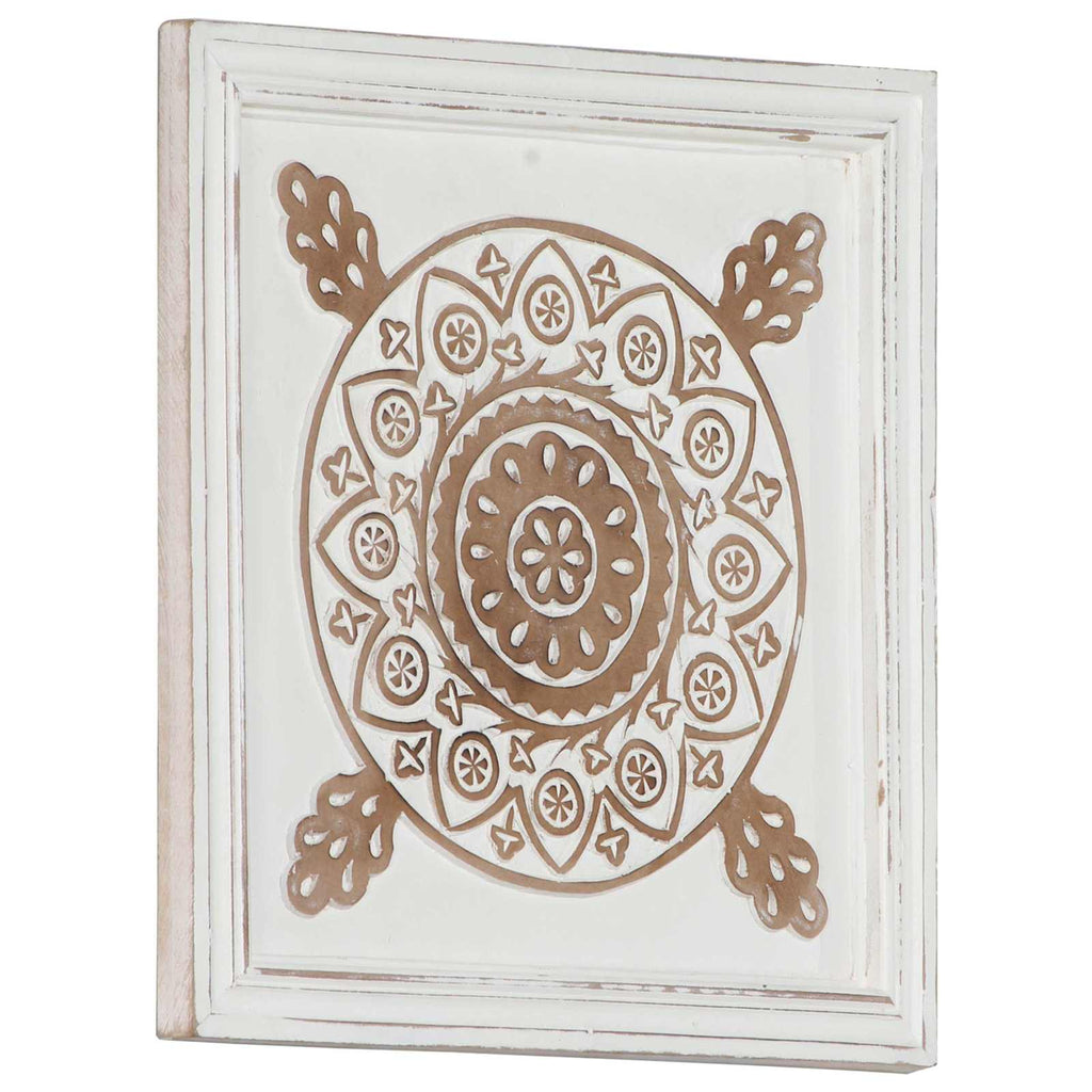 vidaXL Kunst Dekoration 2 pcs Braun und Weiß 40 x 40 x 1,5 cm