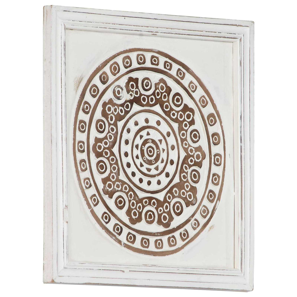 vidaXL Kunst Dekoration 2 pcs Braun und Weiß 40 x 40 x 1,5 cm
