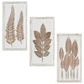 vidaXL Kunst Dekoration 3 pcs Braun und Weiß 40 x 40 x 1,5 cm