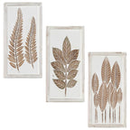 vidaXL Kunst Dekoration 3 pcs Braun und Weiß 40 x 40 x 1,5 cm