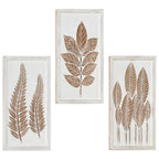 vidaXL Kunst Dekoration 3 pcs Braun und Weiß 40 x 40 x 1,5 cm