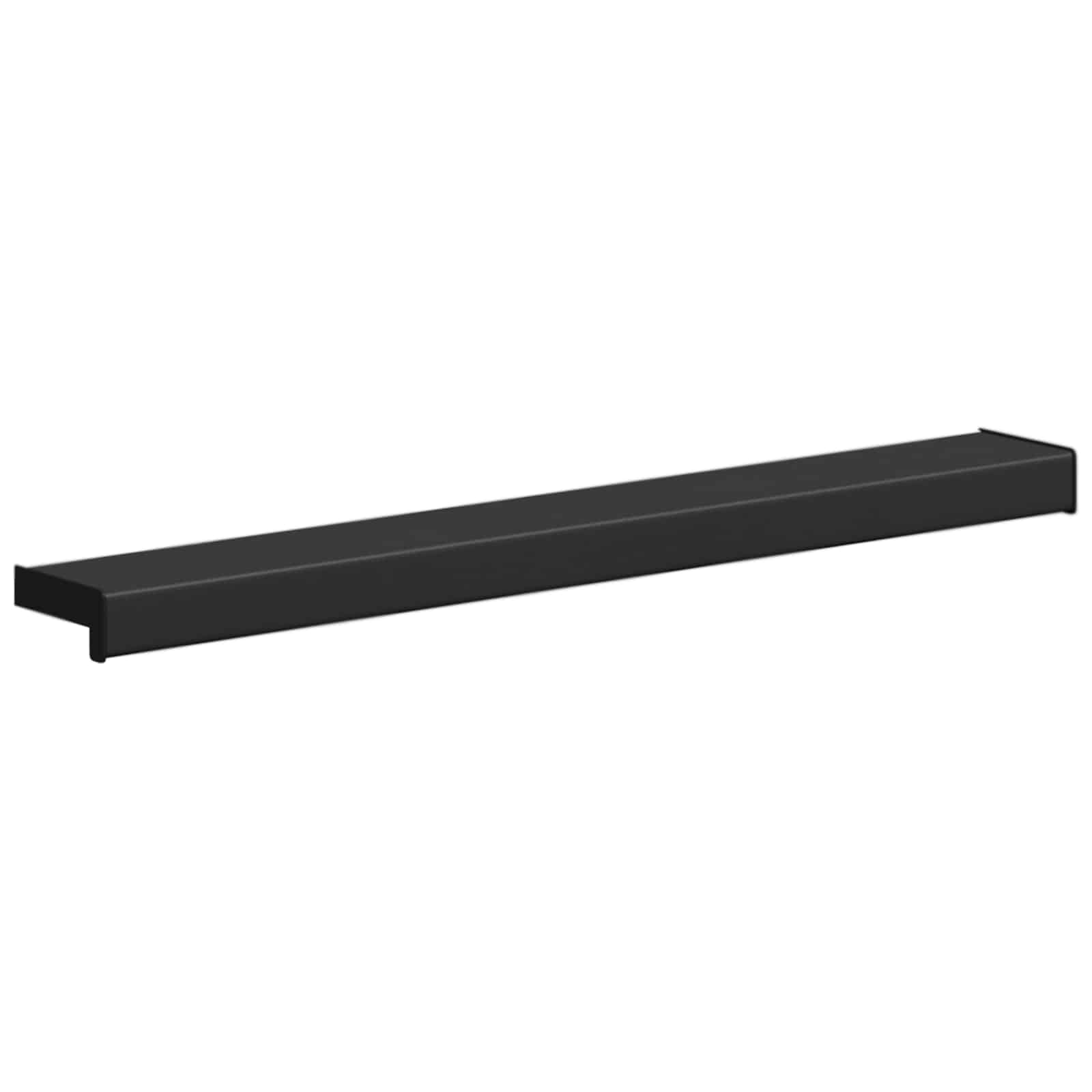 vidaXL Fensterbank Schwarz mit Holzmaserung 60 x 10 x 4,5 cm PVC