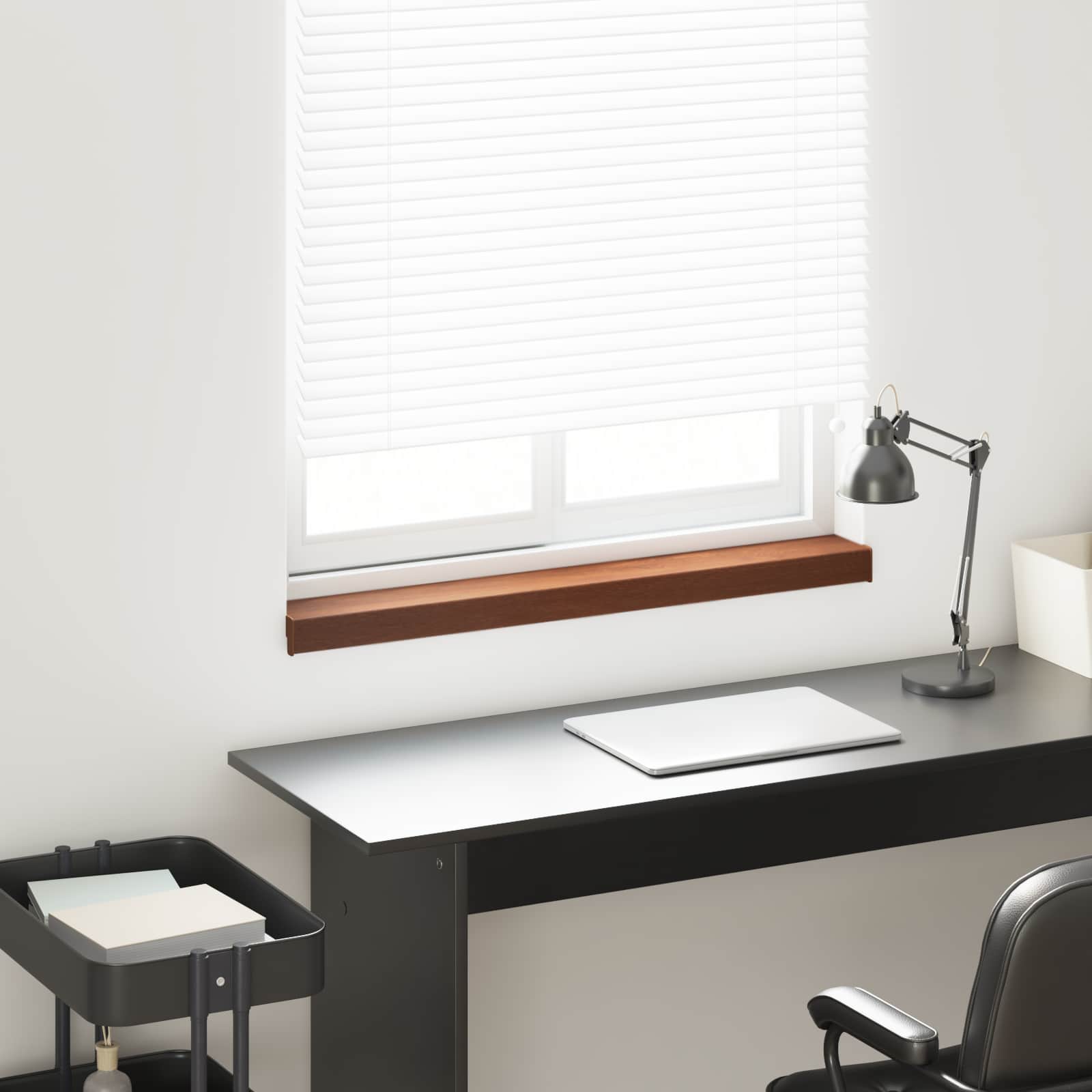 vidaXL Fensterbank Braunes Holz 60 x 10 x 4,5 cm PVC