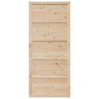 vidaXL Scheunentür Natur 100 x 2,5 x 208 cm Massives Kiefernholz