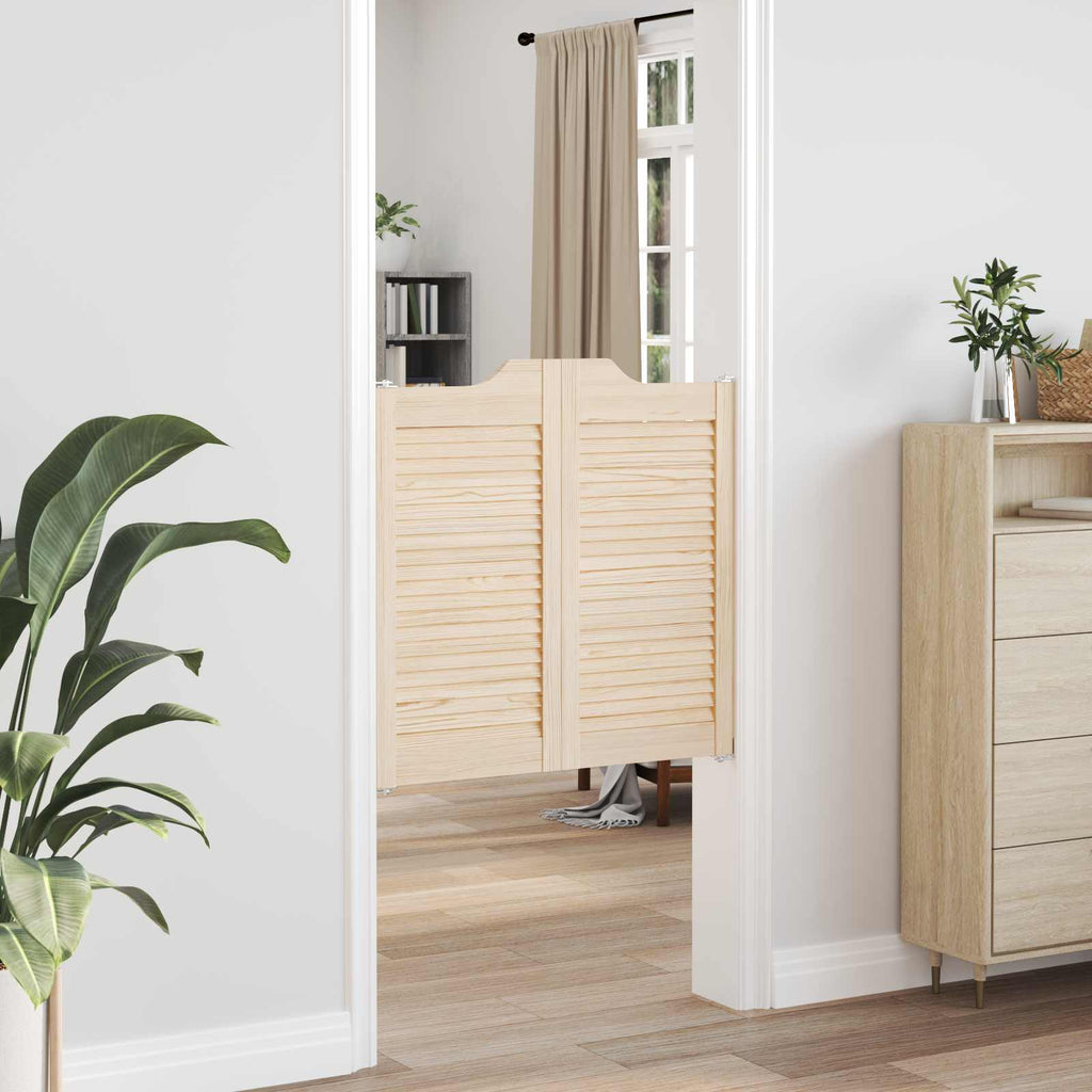 vidaXL Schwingtüren 2 pcs Natur Massives Kiefernholz