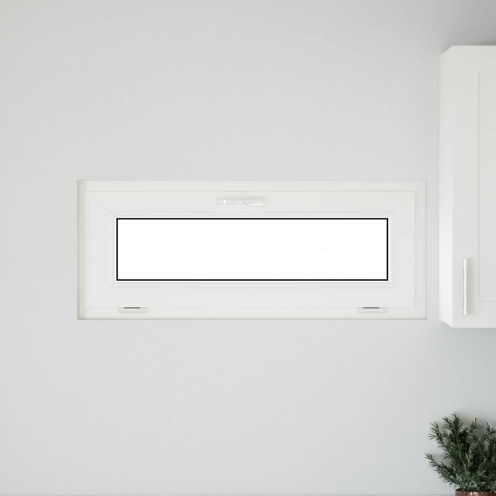 vidaXL Kellerfenster RISOR 110 x 40 cm PVC und Glas Weiß