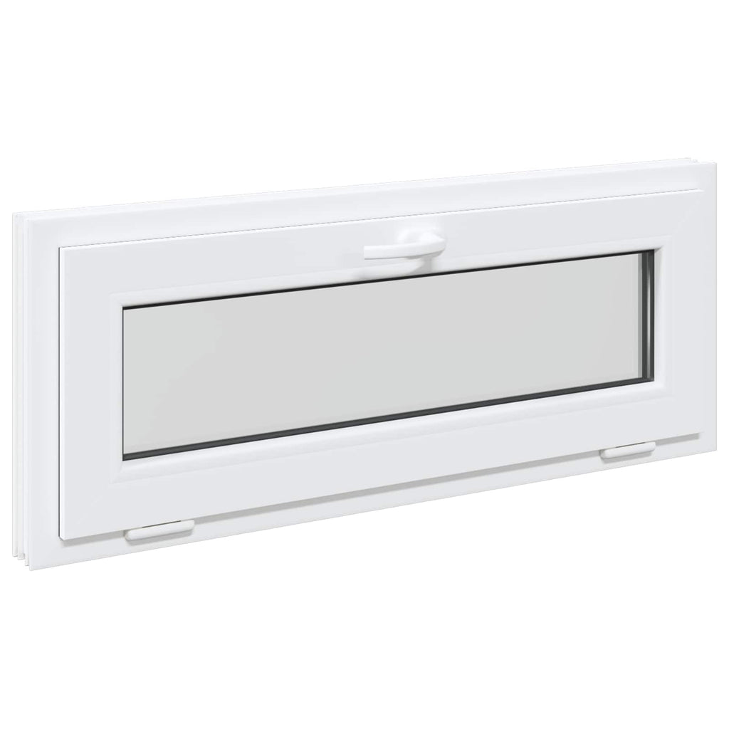 vidaXL Kellerfenster RISOR 110 x 40 cm PVC und Glas Weiß