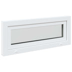 vidaXL Kellerfenster RISOR 110 x 40 cm PVC und Glas Weiß