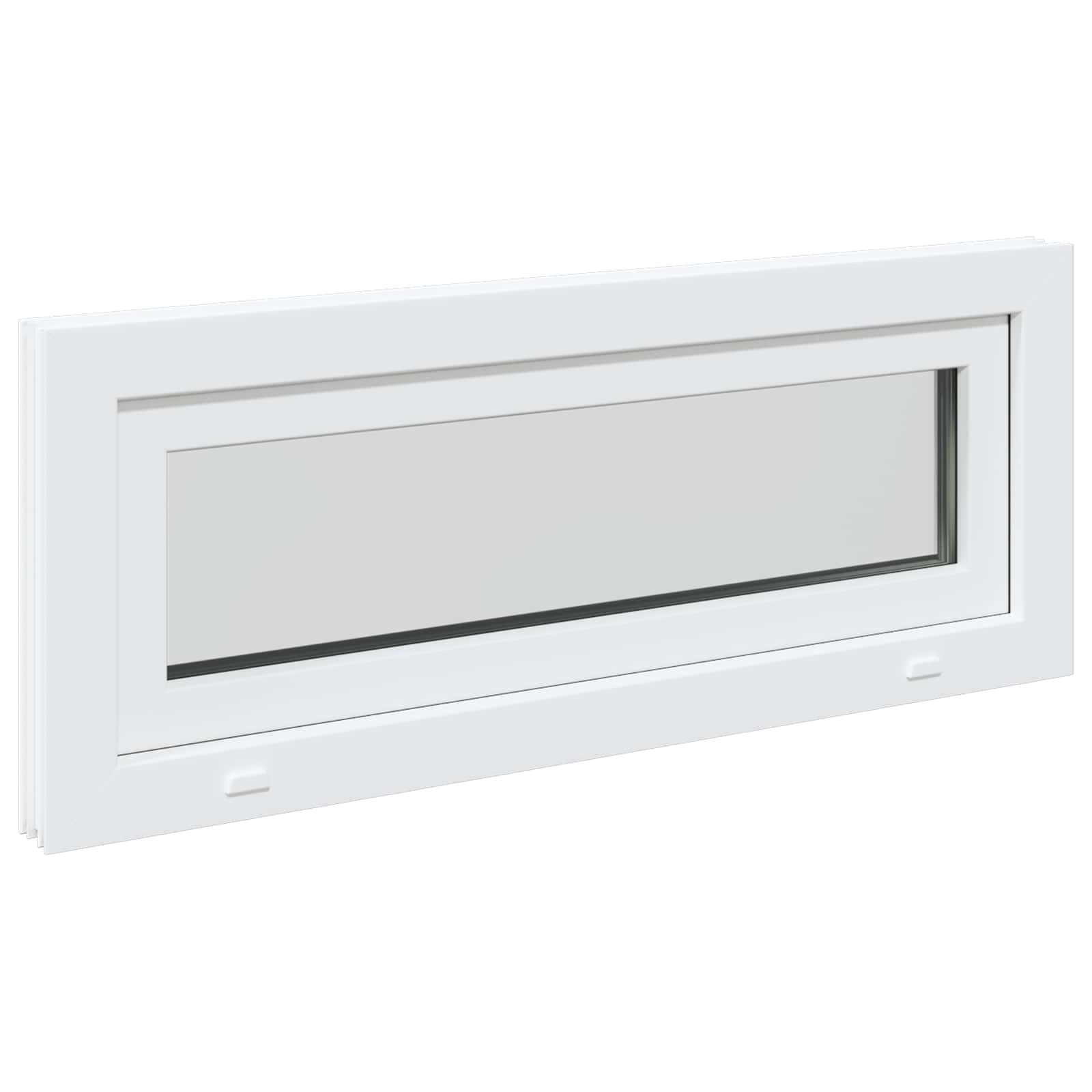 vidaXL Kellerfenster RISOR 110 x 40 cm PVC und Glas Weiß