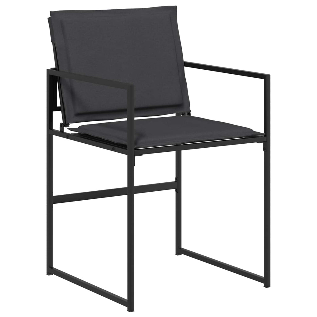 vidaXL Garten Essgruppe 5 pcs Schwarz und Dunkelgrau 80 x 80 x 73 cm