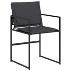 vidaXL Garten Essgruppe 5 pcs Schwarz und Dunkelgrau 80 x 80 x 73 cm